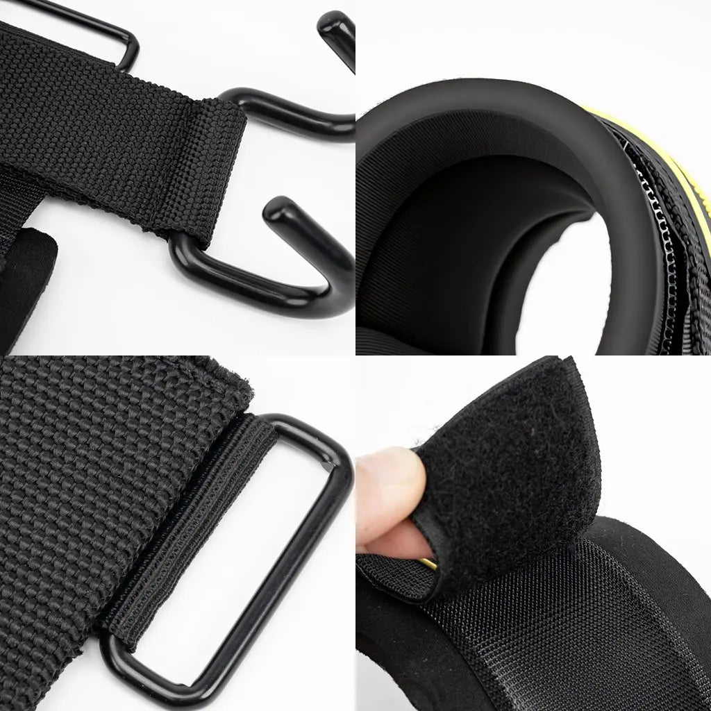 Manueklear Weight Lifting Hooks with Padded Wrist Wraps, Heavy-Duty Double Metal Hooks, Adjustable Straps for Pull-Ups, Deadlifts & Training, Fitness Exercise Accessories