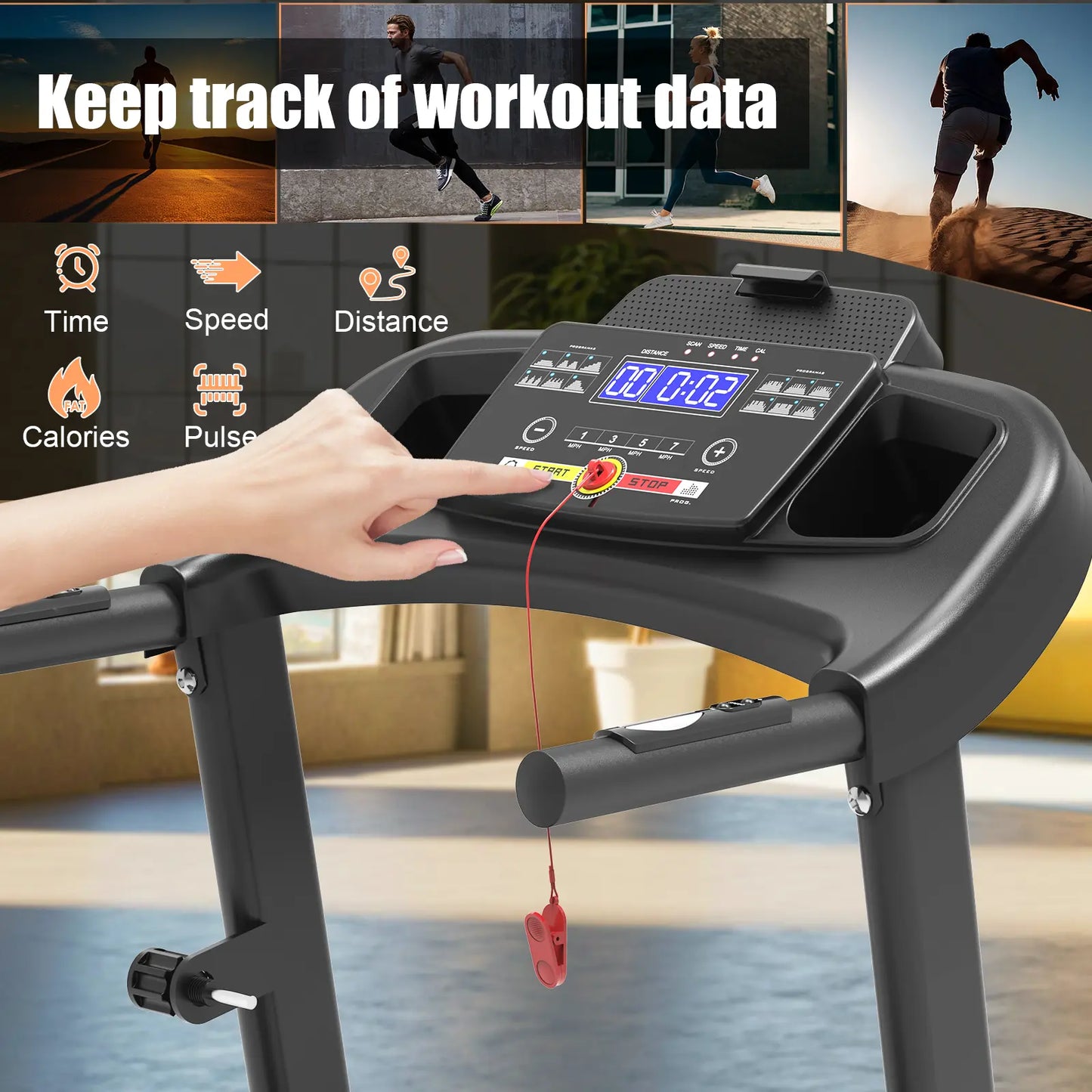 GORUN 8.5MPH Folding Home Fitness Treadmill with 3-Level Incline,265Lbs,5-Layer Shock Absorbing Belt,Bluetooth Connectivity,Easy to Move & Store – Perfect for Small Spaces,Walking Pad,Indoor Home Gym Exercise Fitness Equipment