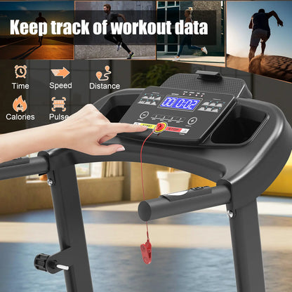 GORUN 8.5MPH Folding Home Fitness Treadmill with 3-Level Incline,265Lbs,5-Layer Shock Absorbing Belt,Bluetooth Connectivity,Easy to Move & Store – Perfect for Small Spaces,Walking Pad,Indoor Home Gym Exercise Fitness Equipment