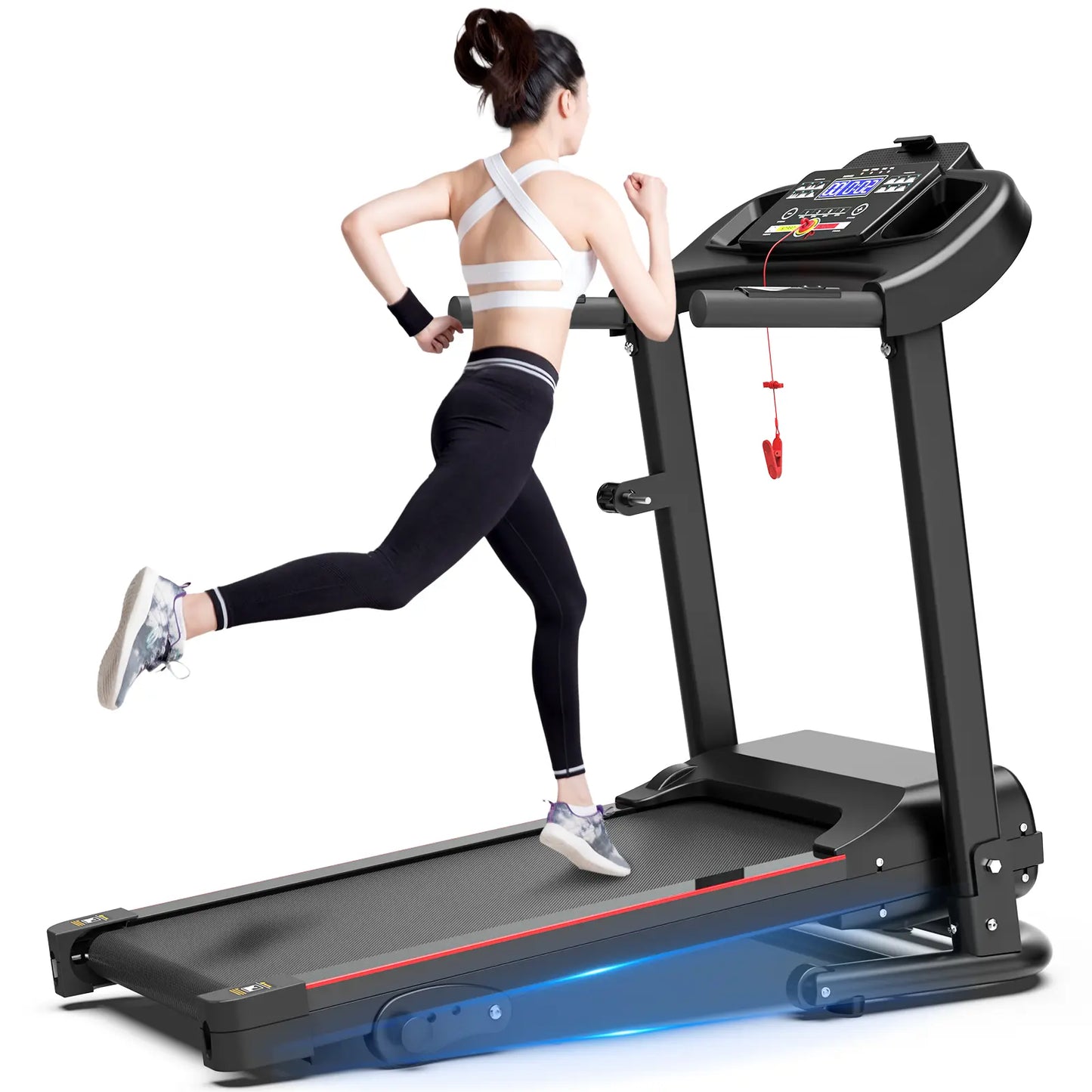 GORUN 8.5MPH Folding Home Fitness Treadmill with 3-Level Incline,265Lbs,5-Layer Shock Absorbing Belt,Bluetooth Connectivity,Easy to Move & Store – Perfect for Small Spaces,Walking Pad,Indoor Home Gym Exercise Fitness Equipment